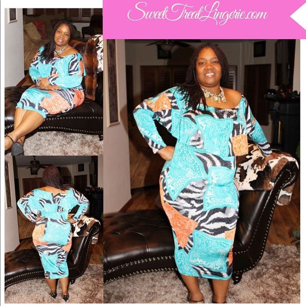 Zebra Print, Long Sleeve Dress